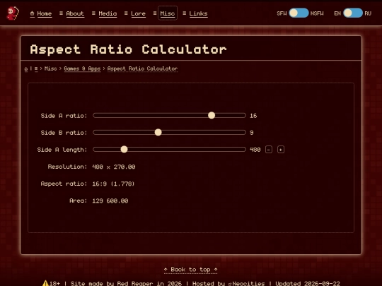 apps/aspect-ratio-calc screenshot
