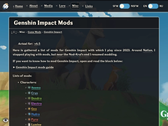 notes/mods/genshin screenshot