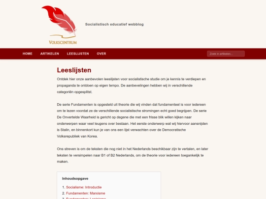 leeslijsten screenshot