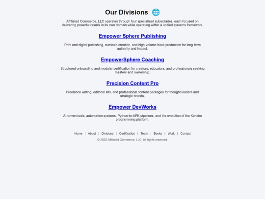 divisions screenshot