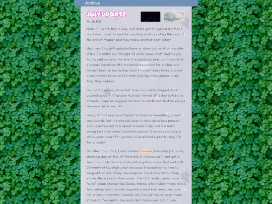 pages/journal/posts/2023-07-18-July-Update screenshot
