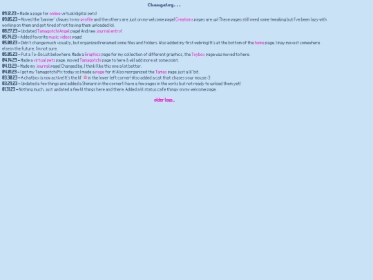 pages/minilog screenshot