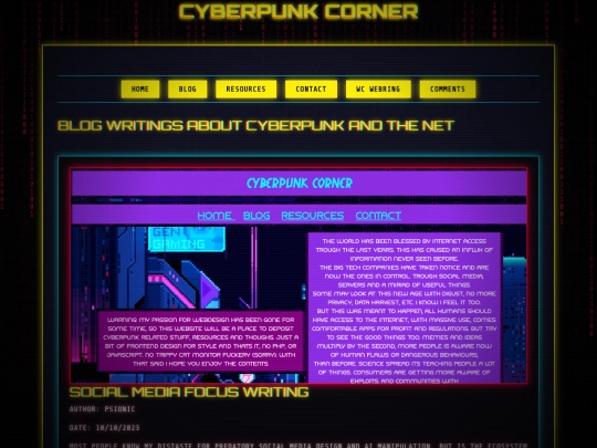blog screenshot