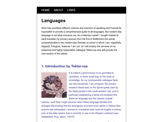 posts/languages screenshot