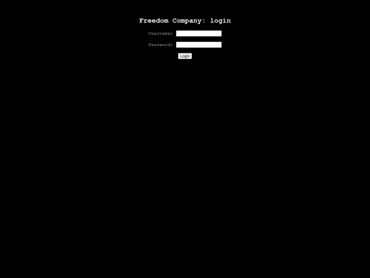 login screenshot