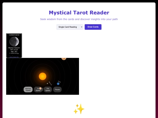 tarot screenshot