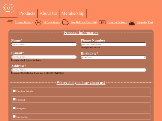 membership screenshot