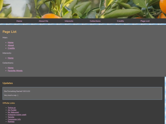 pagelist screenshot