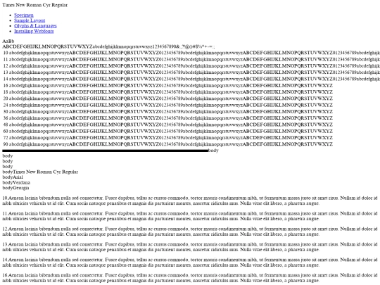 fonts/times_new_roman-demo screenshot