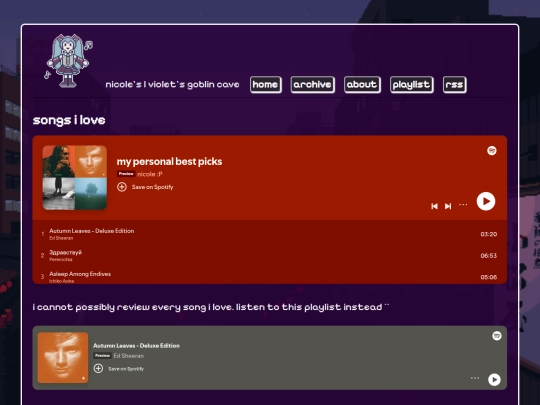 playlist screenshot