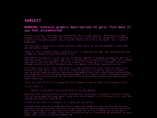 harvest screenshot