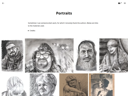 charcoal-drawing/portraits screenshot