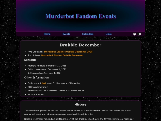 events/drabble-december screenshot