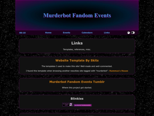links screenshot