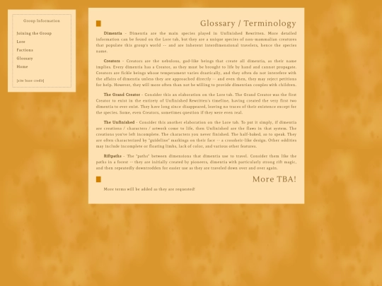 glossary screenshot