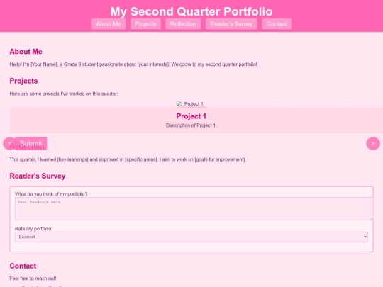 eportfolio screenshot