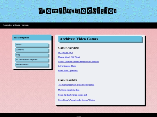 archives/games screenshot
