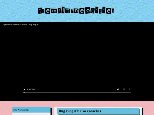 archives/videos/bugblog7 screenshot