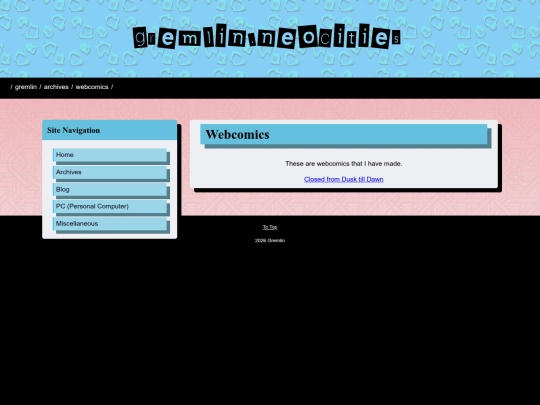 archives/webcomics screenshot