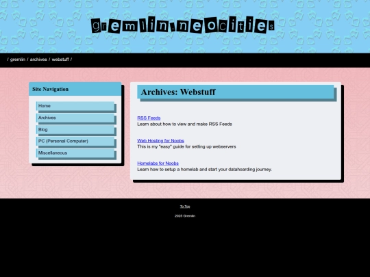 archives/webstuff screenshot
