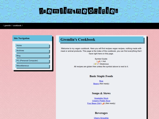cookbook screenshot