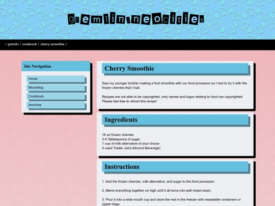 cookbook/beverages/cherry-smoothie screenshot
