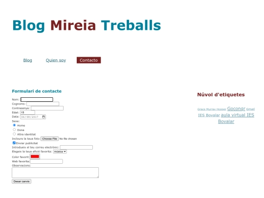 pagines/contacte screenshot