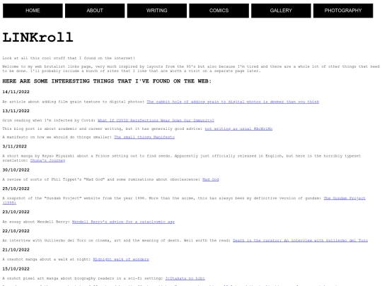 links screenshot