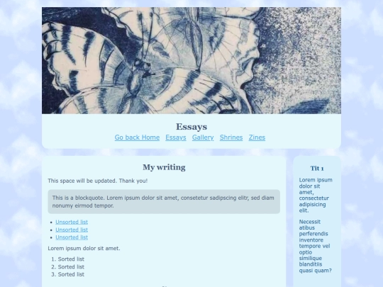 Essays screenshot