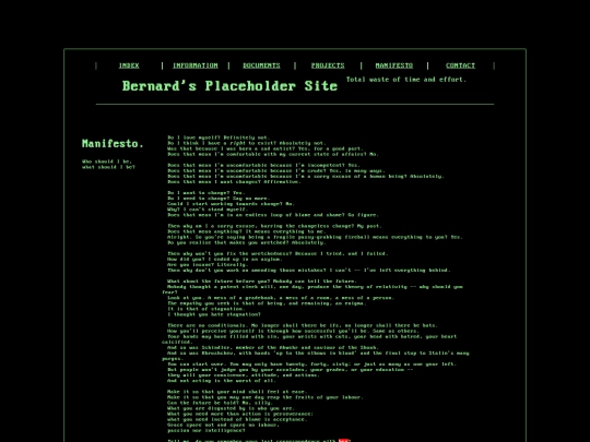 webpages/manifesto screenshot