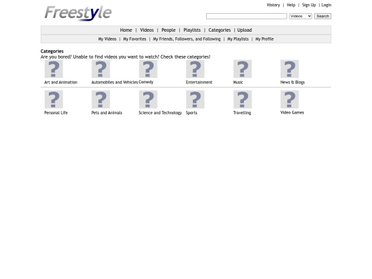 categories screenshot