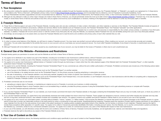terms screenshot