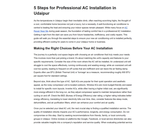 5-steps-for-professional-ac-installation-in-udaipu-202609250316 screenshot