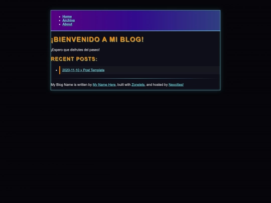 Blog screenshot