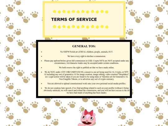 store/termsofservice screenshot