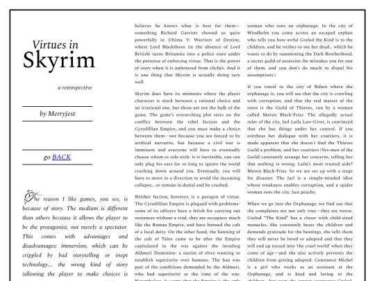 writing/skyrim screenshot