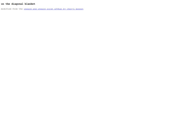 on-the-diagonal-blanket screenshot