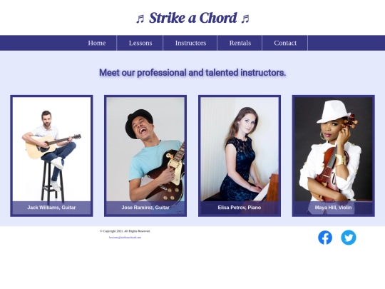 music/instructors screenshot
