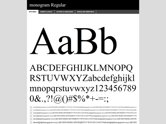 monogram_webfontkit/monogram-extended-demo screenshot
