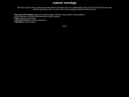 projects/vignettes/warn screenshot