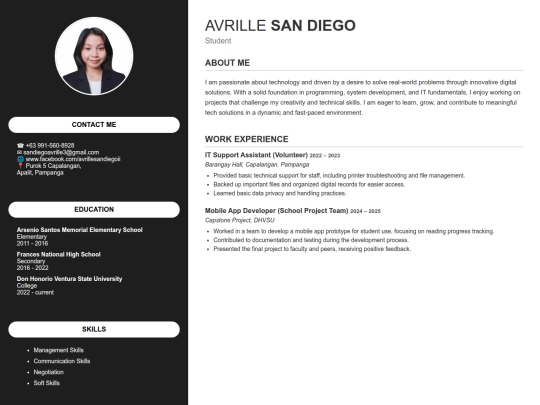 myresume screenshot