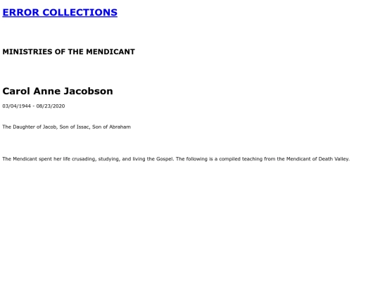 MINISTRIES OF THE MENDICANT/MINISTRIESOFTHEMENDICANT screenshot