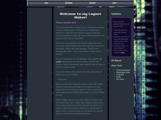index screenshot