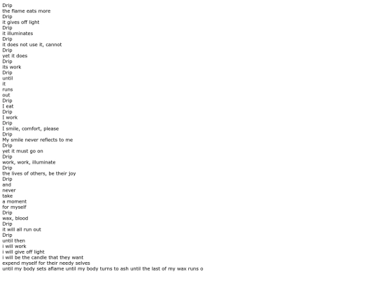 poetry/candle screenshot