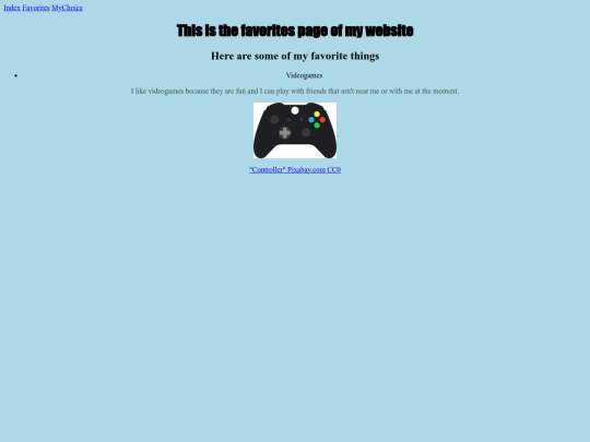 favorites screenshot