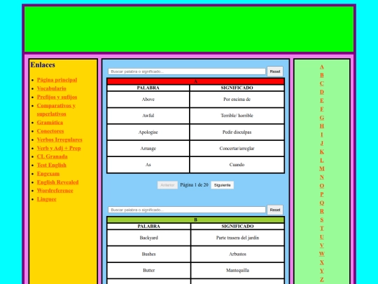 vocabulario screenshot