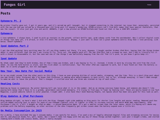 posts screenshot