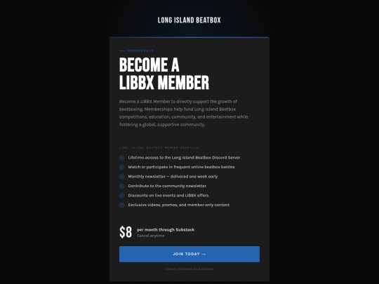 membership screenshot