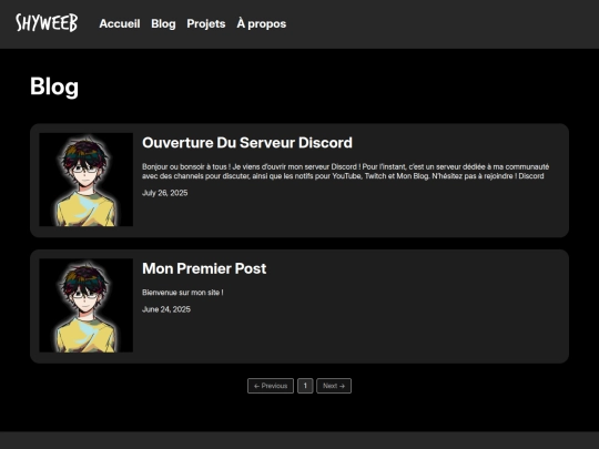 blog/page/1 screenshot