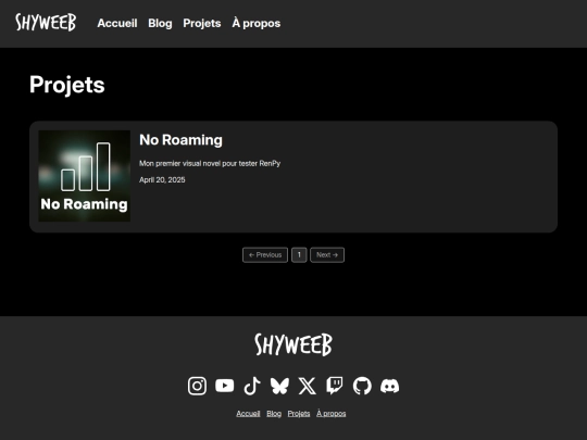 projets/page/1 screenshot